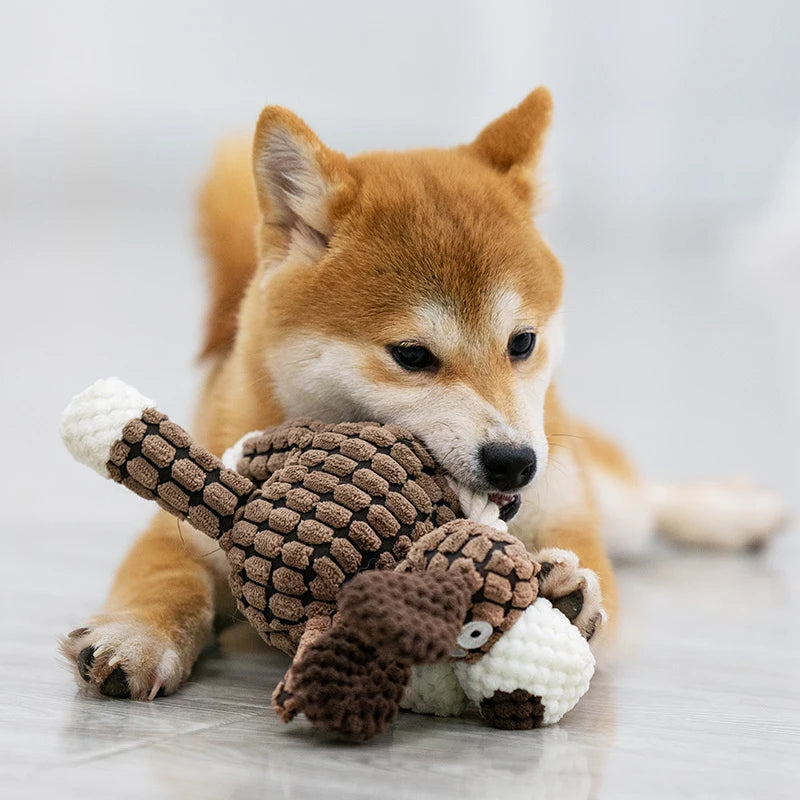 Squeaky Plush Donkey Chew Toy for Dogs