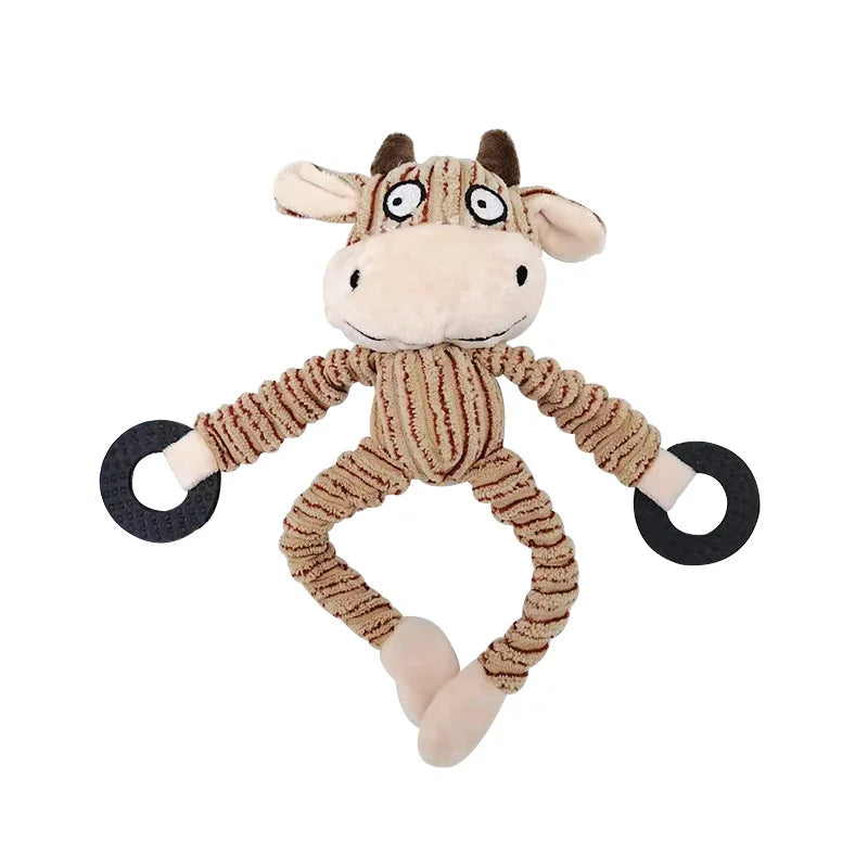 Squeaky Plush Donkey Chew Toy for Dogs