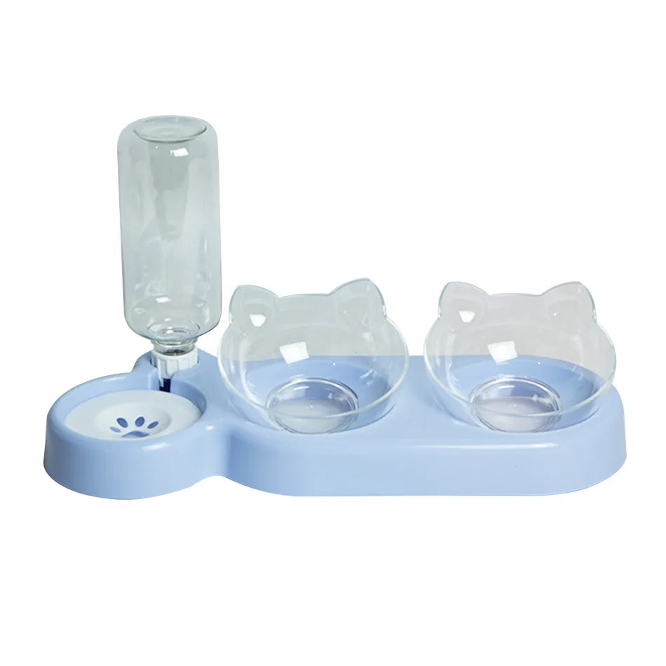 3-in-1 Food Bowl and Water Dispenser for Pets
