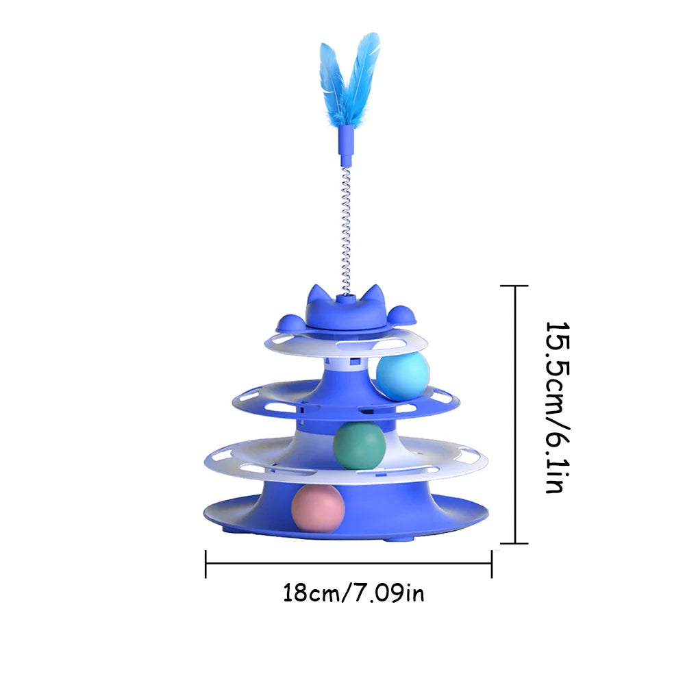 Spiral Cat Tower Toy for Self Entertainment