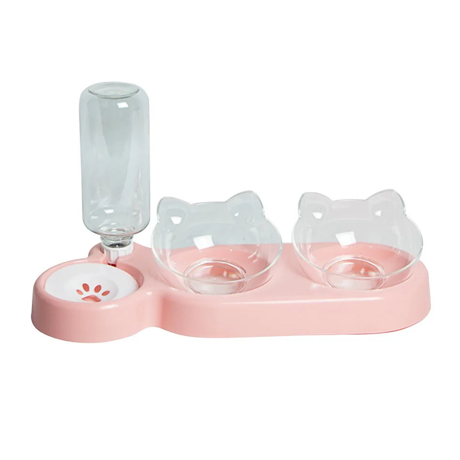 3-in-1 Food Bowl and Water Dispenser for Pets