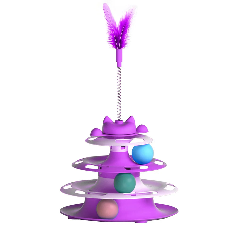 Spiral Cat Tower Toy for Self Entertainment