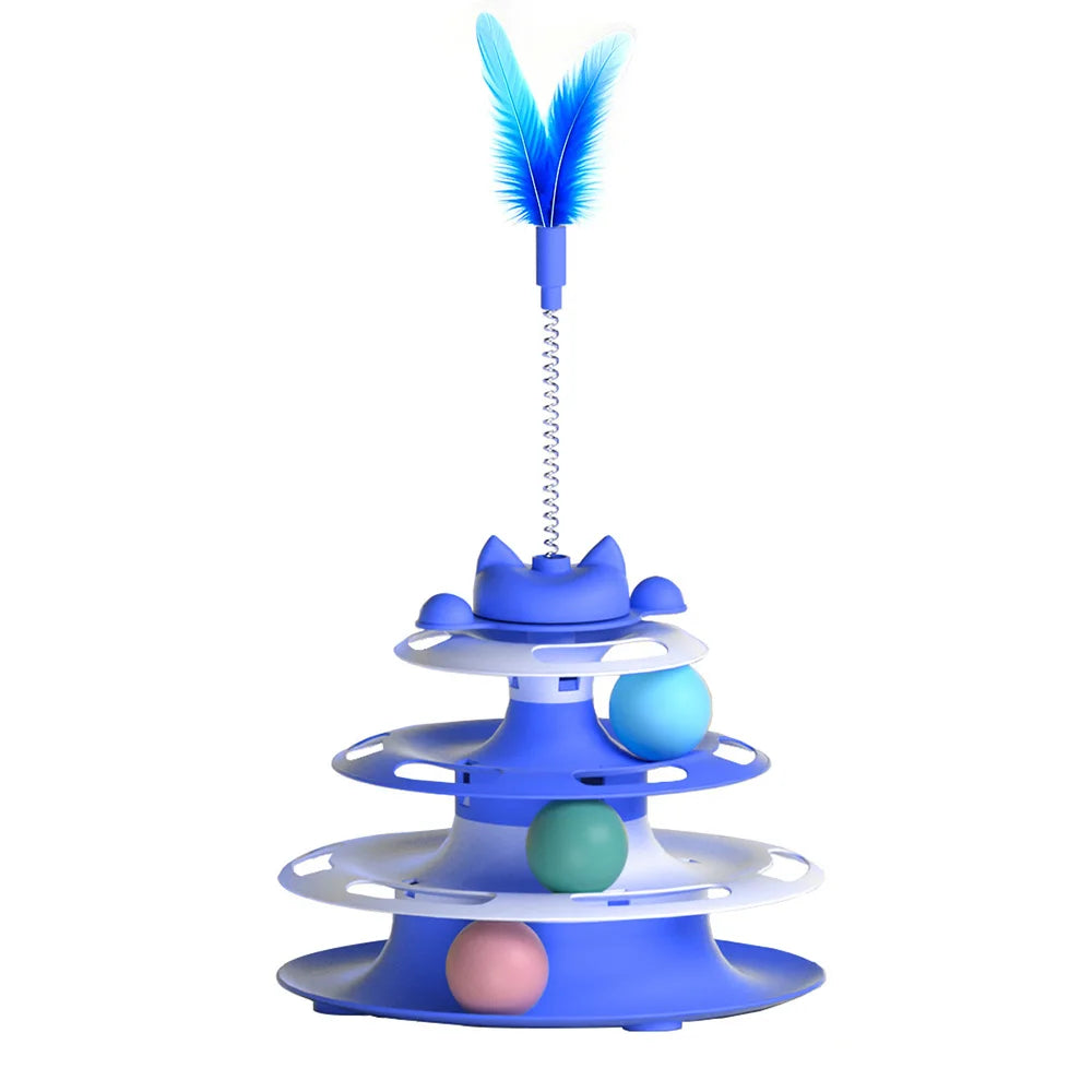 Spiral Cat Tower Toy for Self Entertainment