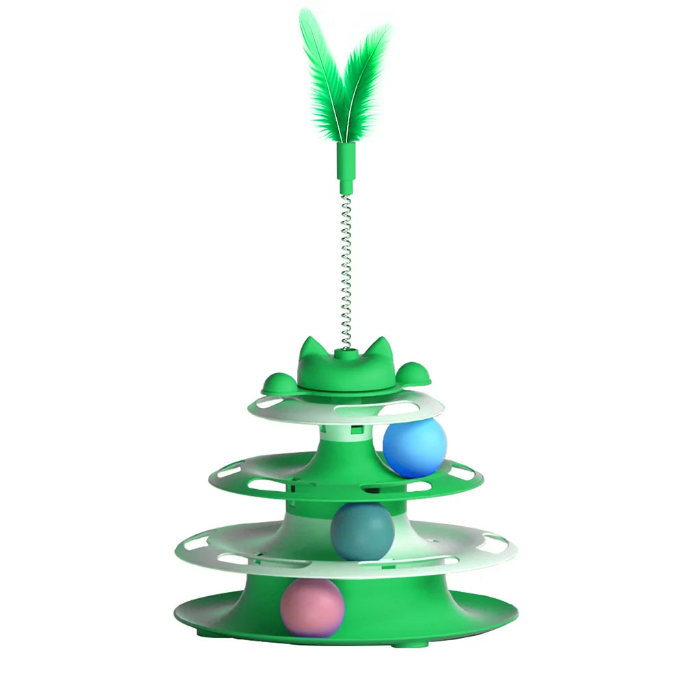 Spiral Cat Tower Toy for Self Entertainment