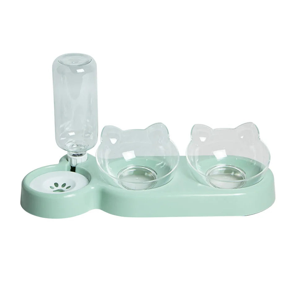 3-in-1 Food Bowl and Water Dispenser for Pets