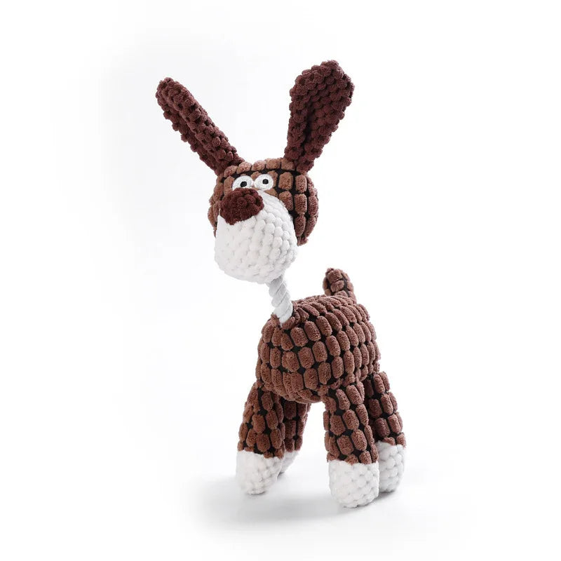 Squeaky Plush Donkey Chew Toy for Dogs